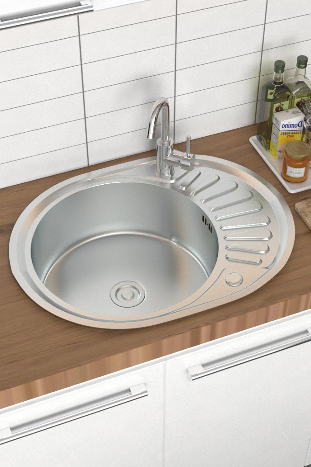 Large Inset Stainless Steel Kitchen Sink
