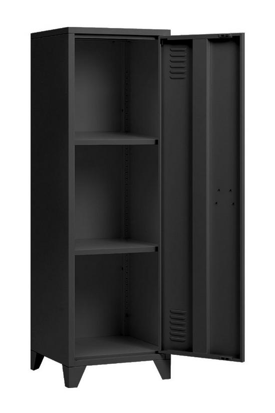 Living and Home Office Metal Tall Storage Filing Cabinet Single Door 3 Layer Locker 5