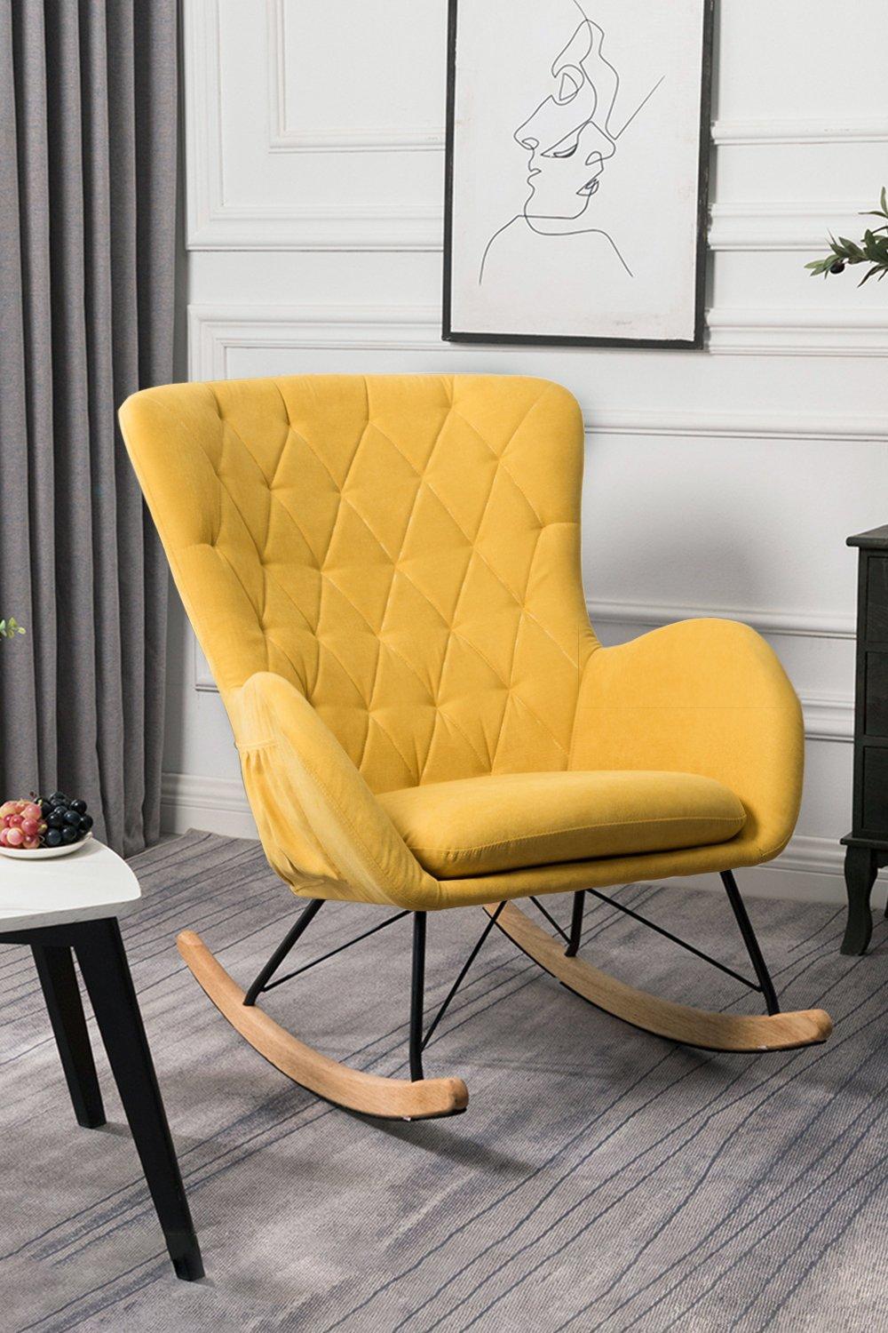 Modern Upholstered Rocking Chair