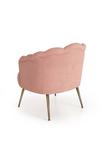 Living and Home Velvet Accent Chair with Metallic Legs thumbnail 3