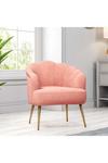 Living and Home Velvet Accent Chair with Metallic Legs thumbnail 5