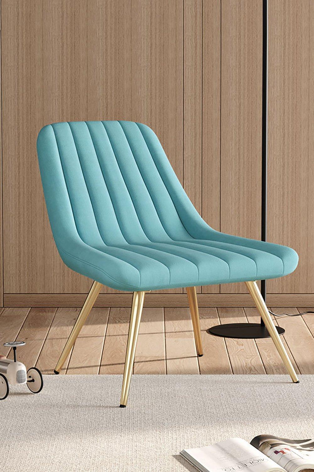 Velvet Upholstered Lounge Accent Chair