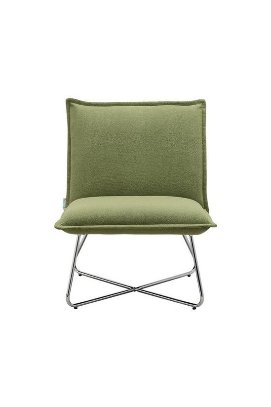 Living and Home Modern Linen Accent Chair with Metal Base 2