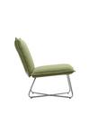 Living and Home Modern Linen Accent Chair with Metal Base thumbnail 3