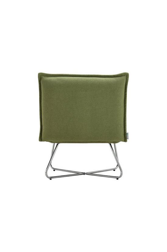 Living and Home Modern Linen Accent Chair with Metal Base 4