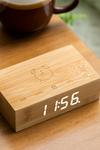 Gingko Design Flip Click Clock with LED Display & Alarm Natural Bamboo Wood thumbnail 5