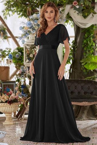 Sequin & Velvet Bardot Maxi Dress - Black
