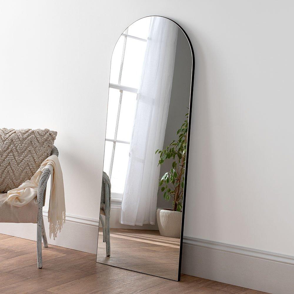 Minimal Arch Black Full Length Mirror 150x60cm