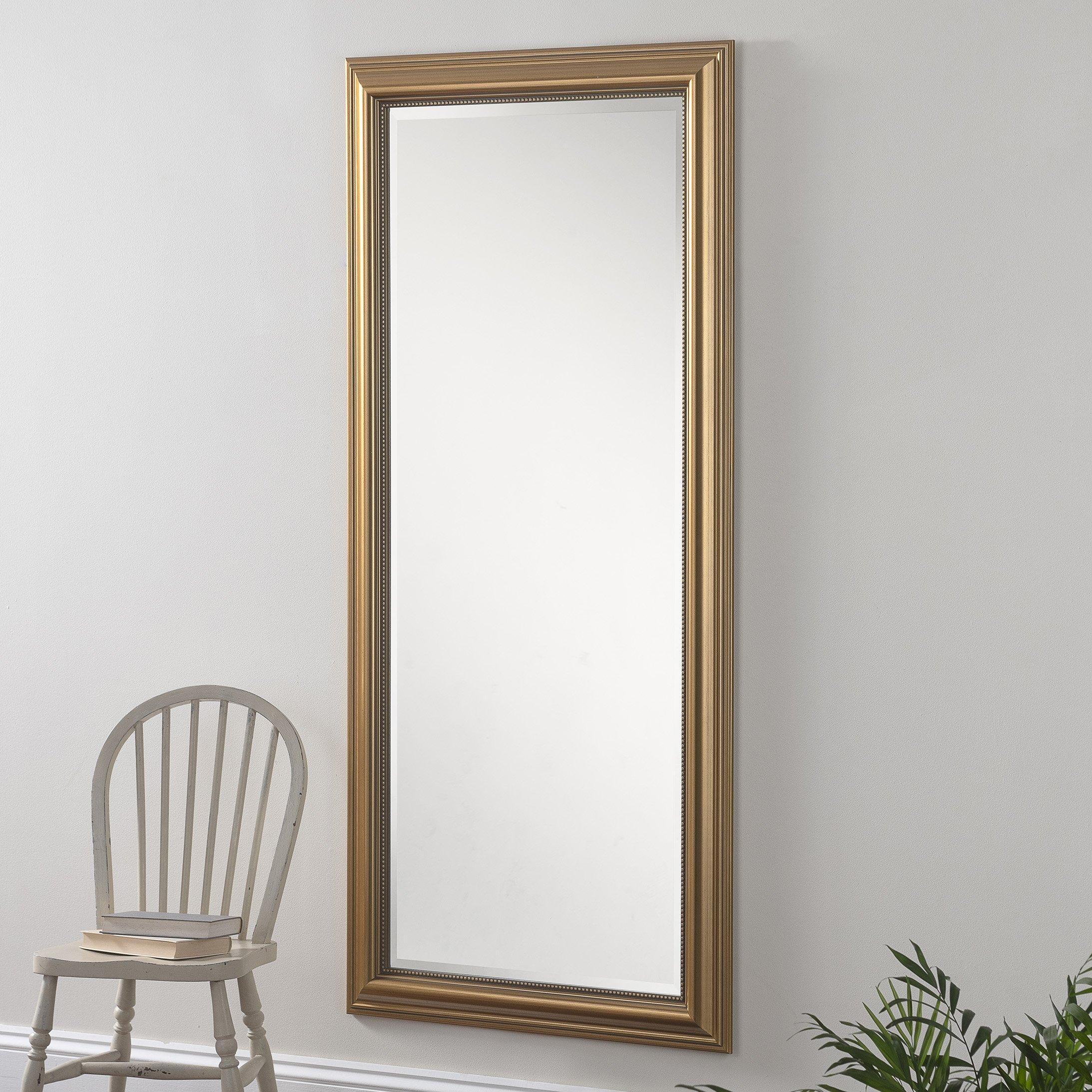 Classic Gold Beaded Mirror 170x79cm