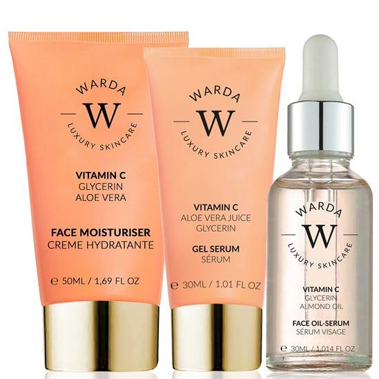 WARDA Skin Glow Boost Vitamin C Moisturiser 50m + Vitamin C Glow Boost Oil-Serum 30ml + Skin Glow Boost Vitamin C Gel Serum 30ml 1