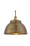 Industville Swan Neck Outdoor & Bathroom Dome Wall Light, 17 Inch, Brass, Brass Holder, Globe Glass thumbnail 2