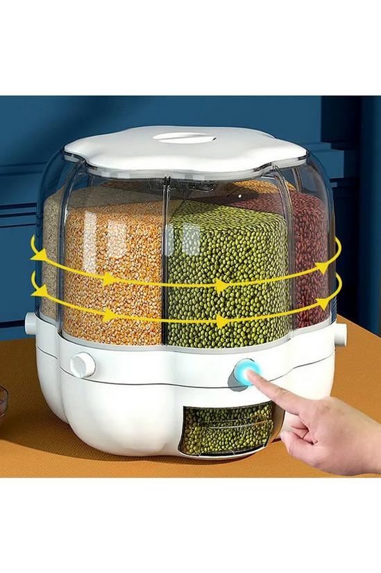 Living and Home 6-Gird Round Cereal Dispenser Organizer for Kitchen 5