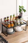 Living and Home 2-Tier Kitchen Spice Rack Space Saving Free Standing Countertop Organiser thumbnail 1