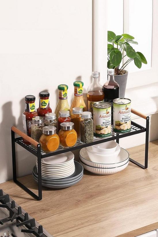 Living and Home 2-Tier Kitchen Spice Rack Space Saving Free Standing Countertop Organiser 1