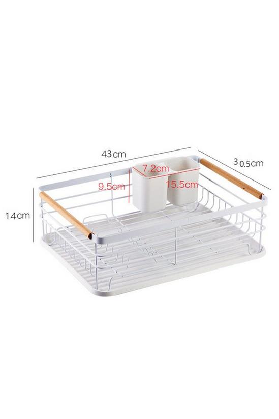 Living and Home Kitchen Metal Dish Drainer Rack Organizer Sink with Removable Drip Tray 6