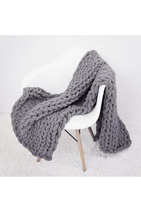 Living and Home Chunky Knit Throw Blanket 120x150cm 1