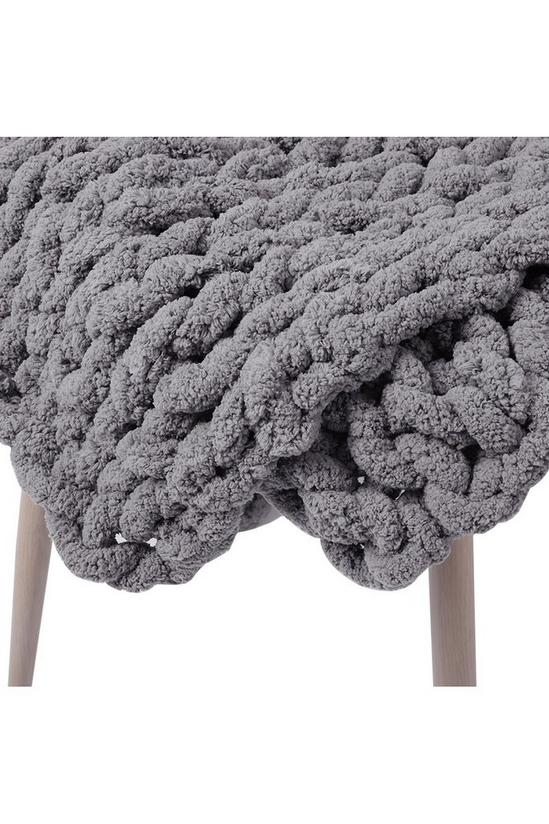 Living and Home Chunky Knit Throw Blanket 120x150cm 5