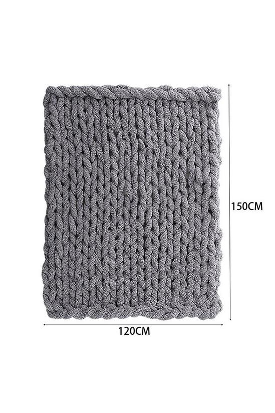 Living and Home Chunky Knit Throw Blanket 120x150cm 6