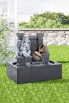 Living and Home Indoor Tabletop Sitting Angel Fountain with LED Light thumbnail 1