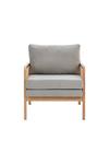 Living and Home Grey Cushioned Wood Armchair thumbnail 3