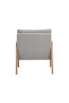 Living and Home Grey Cushioned Wood Armchair thumbnail 5