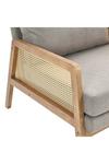 Living and Home Grey Cushioned Wood Armchair thumbnail 6