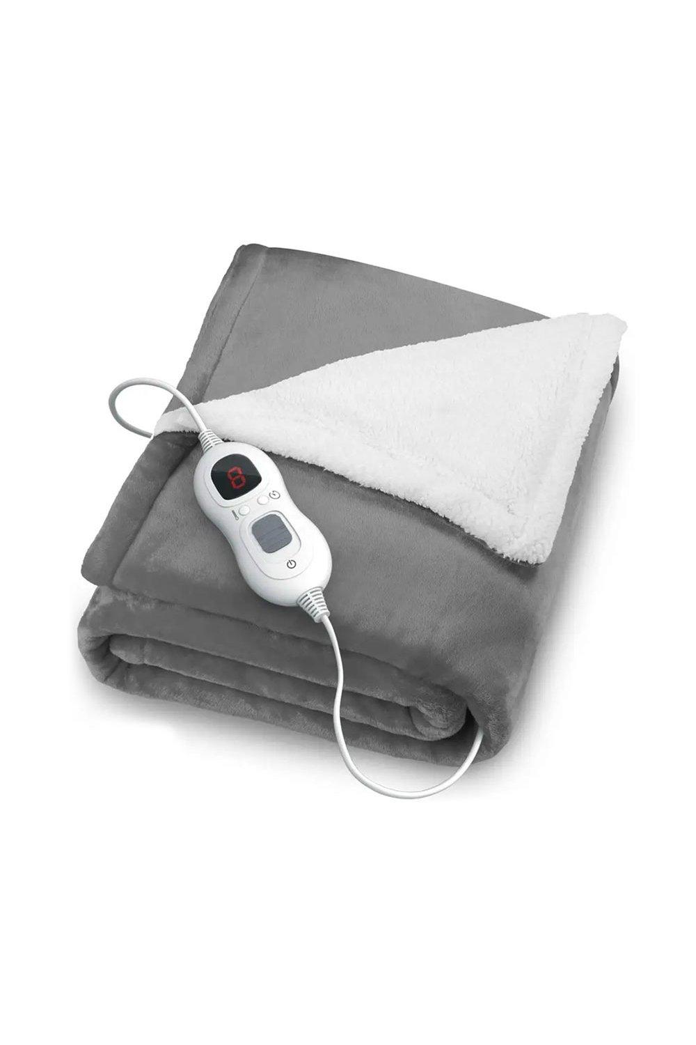 Electric Heated Throw Blanket Flannel & Sherpa 130cm  x 160cm