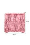 Living and Home Chunky Knit Throw Blanket Handwoven Home Decor 60x60cm thumbnail 3