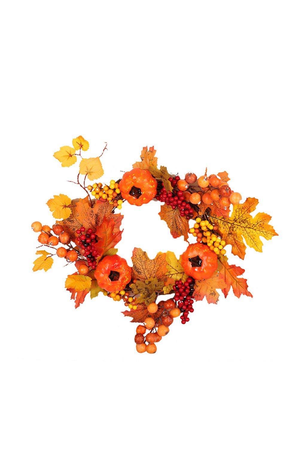 Fall Decoration with Lights Halloween Wreath