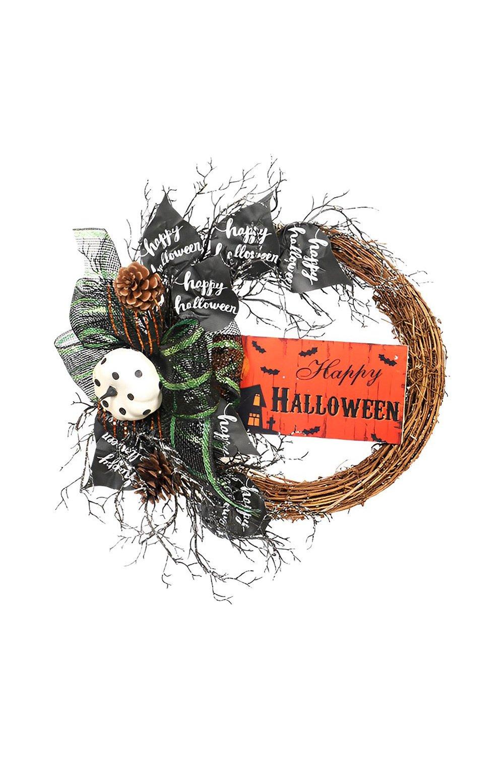 D40cm Halloween Wreath with Bows