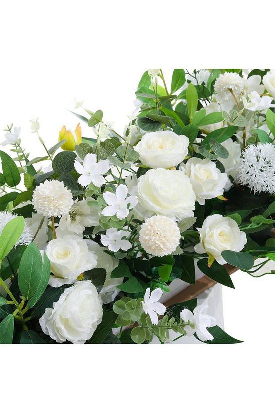 Living and Home Artificial Peony Rose Silk Flower Row for Wedding Aisle Decor 3