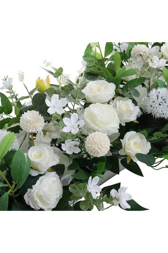 Living and Home Artificial Peony Rose Silk Flower Row for Wedding Aisle Decor 5
