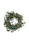 Living and Home D55cm Artificial Topiary Hanging Wreath Eucalyptus Leaf Decoration thumbnail 2