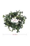 Living and Home D55cm Artificial Topiary Hanging Wreath Eucalyptus Leaf Decoration thumbnail 6