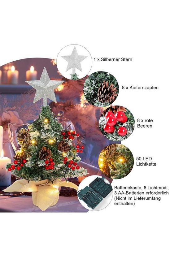 Living and Home Mini Pre Lit Tabletop Artificial Christmas Tree 3