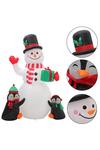 Living and Home Inflatable Penguin Snowman Air Blown with Rotatable LED RGB Lamp Outdoor Decor thumbnail 2