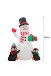 Living and Home Inflatable Penguin Snowman Air Blown with Rotatable LED RGB Lamp Outdoor Decor thumbnail 4