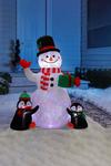 Living and Home Inflatable Penguin Snowman Air Blown with Rotatable LED RGB Lamp Outdoor Decor thumbnail 5