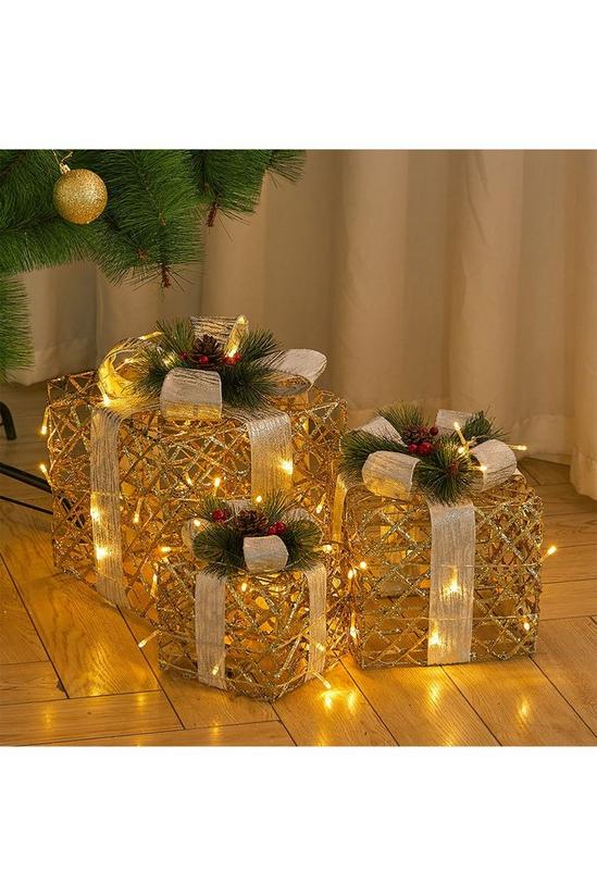 Living and Home Set of 3 Christmas Decorative Gift Box 2