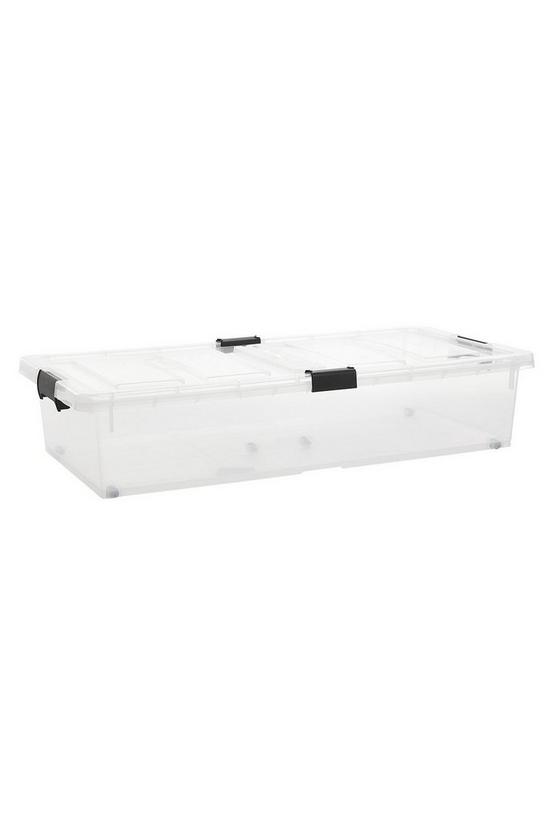 Living and Home Plastic Underbed Storage Box with Wheels 1