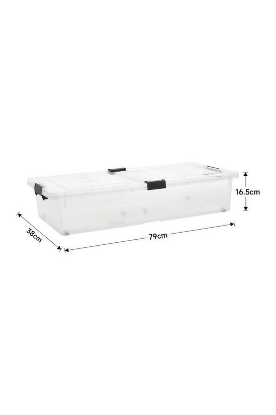 Living and Home Plastic Underbed Storage Box with Wheels 6