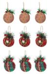 Living and Home Set of 9 Christmas Ball Ornaments Hanging Decoration thumbnail 1