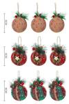 Living and Home Set of 9 Christmas Ball Ornaments Hanging Decoration thumbnail 2
