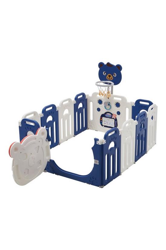 Living and Home Baby Playpen Kids Safety Gate with Basketball Hoop 3