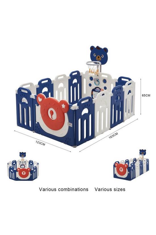 Living and Home Baby Playpen Kids Safety Gate with Basketball Hoop 6