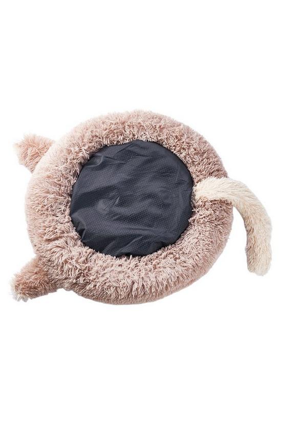 Living and Home Round Plush Pet Dog Cat Calming Bed with Cute Ears 70x70cm 5