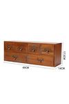 Living and Home Desktop Retro Wood 6-Drawer Storage Organizer for Cosmetics, Office thumbnail 6