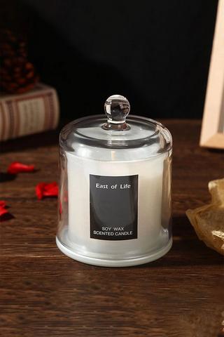 Product Soy Wax Pear & Freesia Scented Jar Candle White