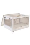 Living and Home Transparent Folding Storage Box with Wheels thumbnail 1
