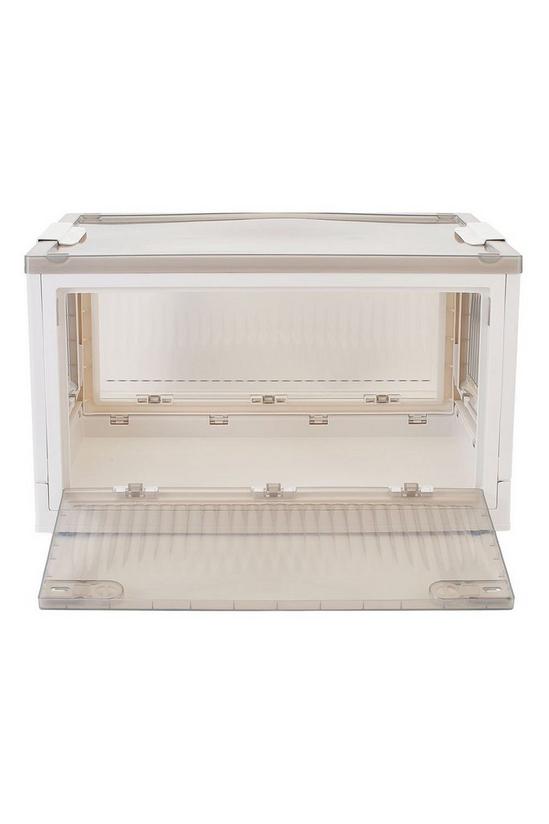 Living and Home Transparent Folding Storage Box with Wheels 2